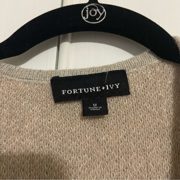 Fortune + Ivy Long Striped Cardigan with Pockets Size M NWOT - Picture 2 of 4